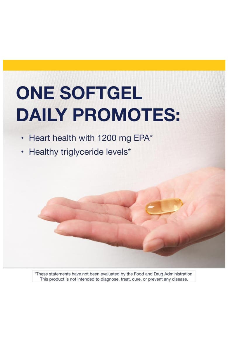 OmegaGenics High Potency Fish Oil EPA 1200 Omega-3 Supplement 90 Softgels, Alternate, color, None