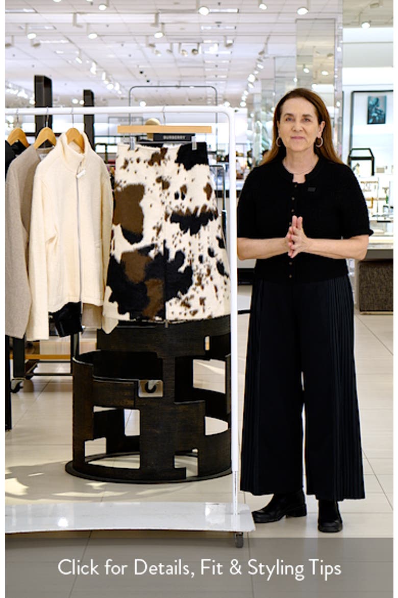 Faux Calf-Hair A-Line Skirt video