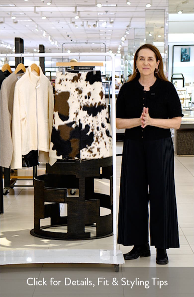 Faux Calf-Hair A-Line Skirt, sales video thumbnail