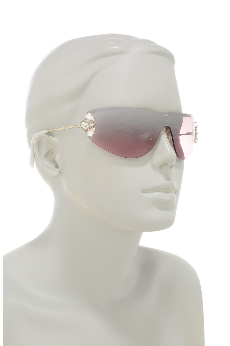 Irregular Shape Shield Sunglasses, Alternate, color, PALE GOLD