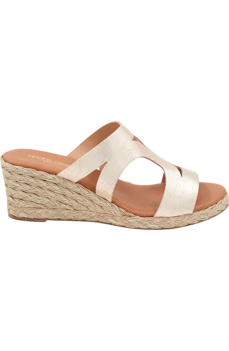 André Assous Addison Espadrille Wedge Sandal, Alternate, color, Platino