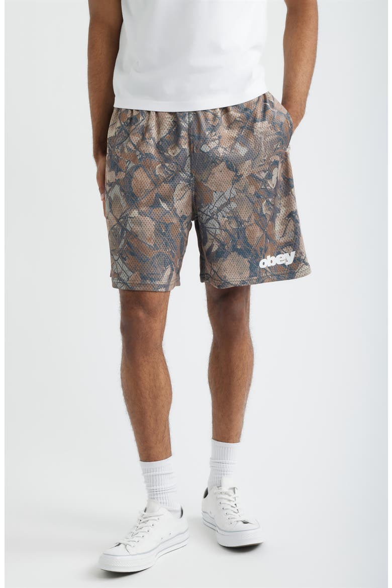 Stanton Mesh Shorts, Main, color, FENCE CAMO
