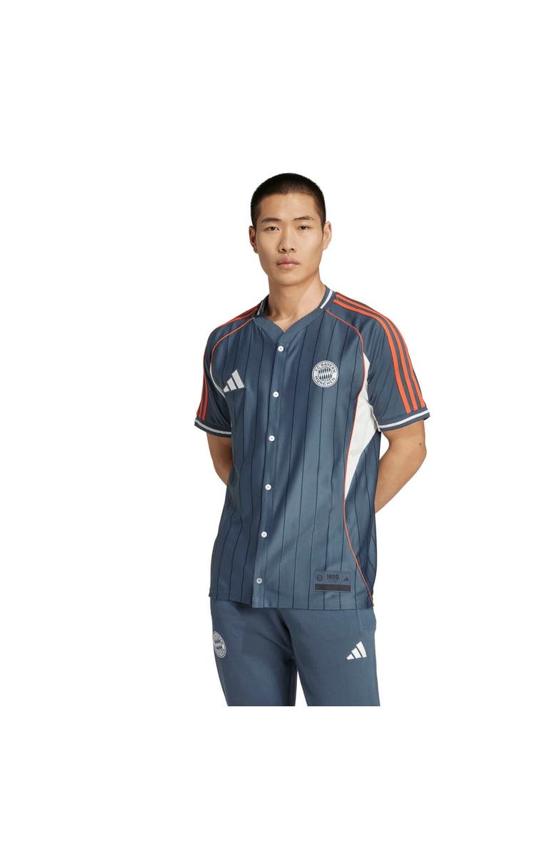 adidas Men's adidas Gray Bayern Munich US Pack Full-Button Baseball Jersey, Alternate, color, Gray