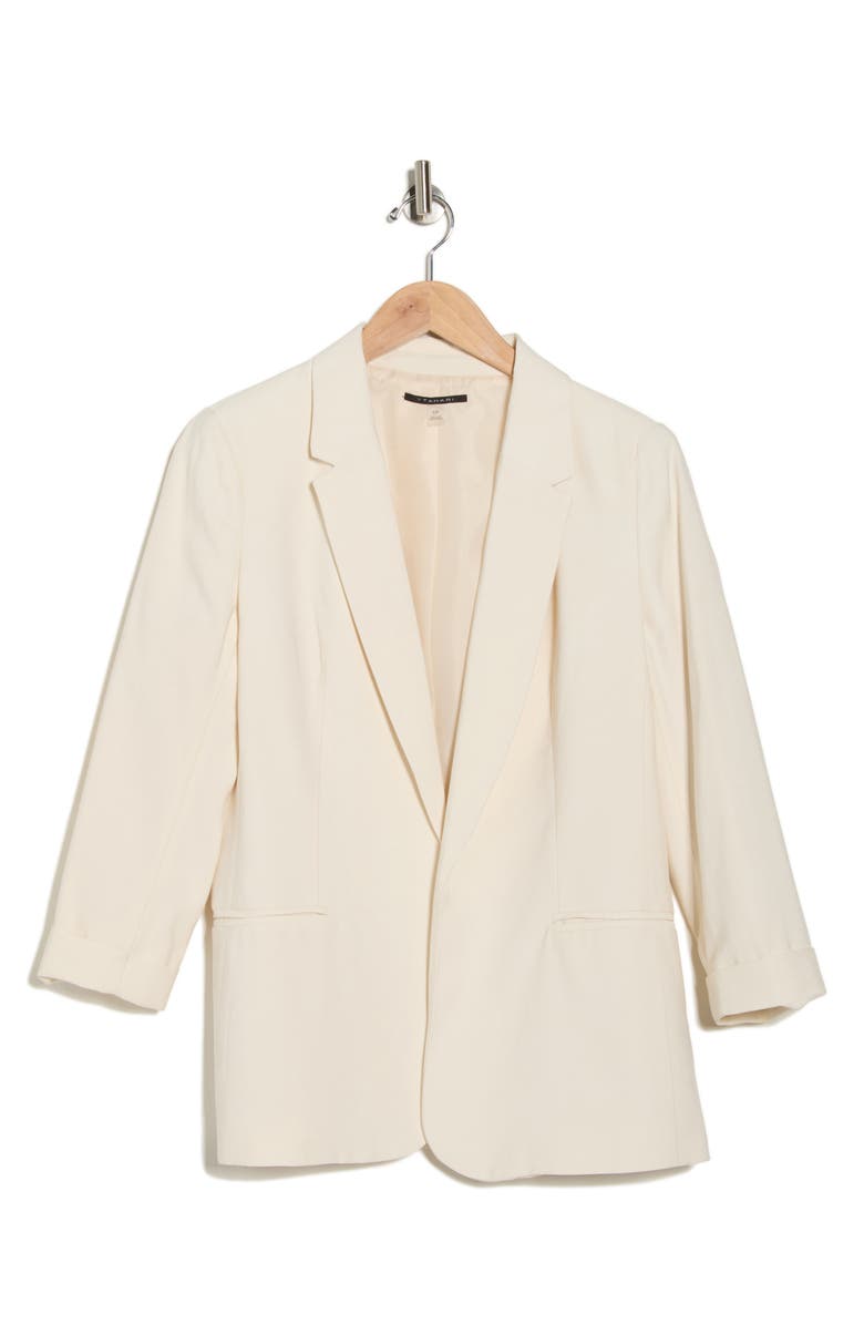 T Tahari Open Boyfriend Blazer, Alternate, color, Toasted Beige