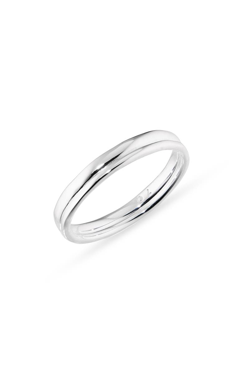 Monica Vinader Siren Muse Double Band Ring, Main, color, Sterling Silver