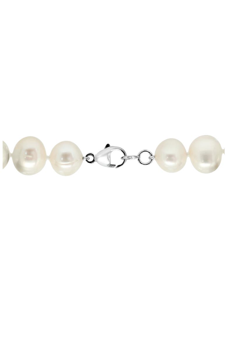 Sterling Silver 10mm Freshwater Pearl Necklace, Alternate, color, WHITE