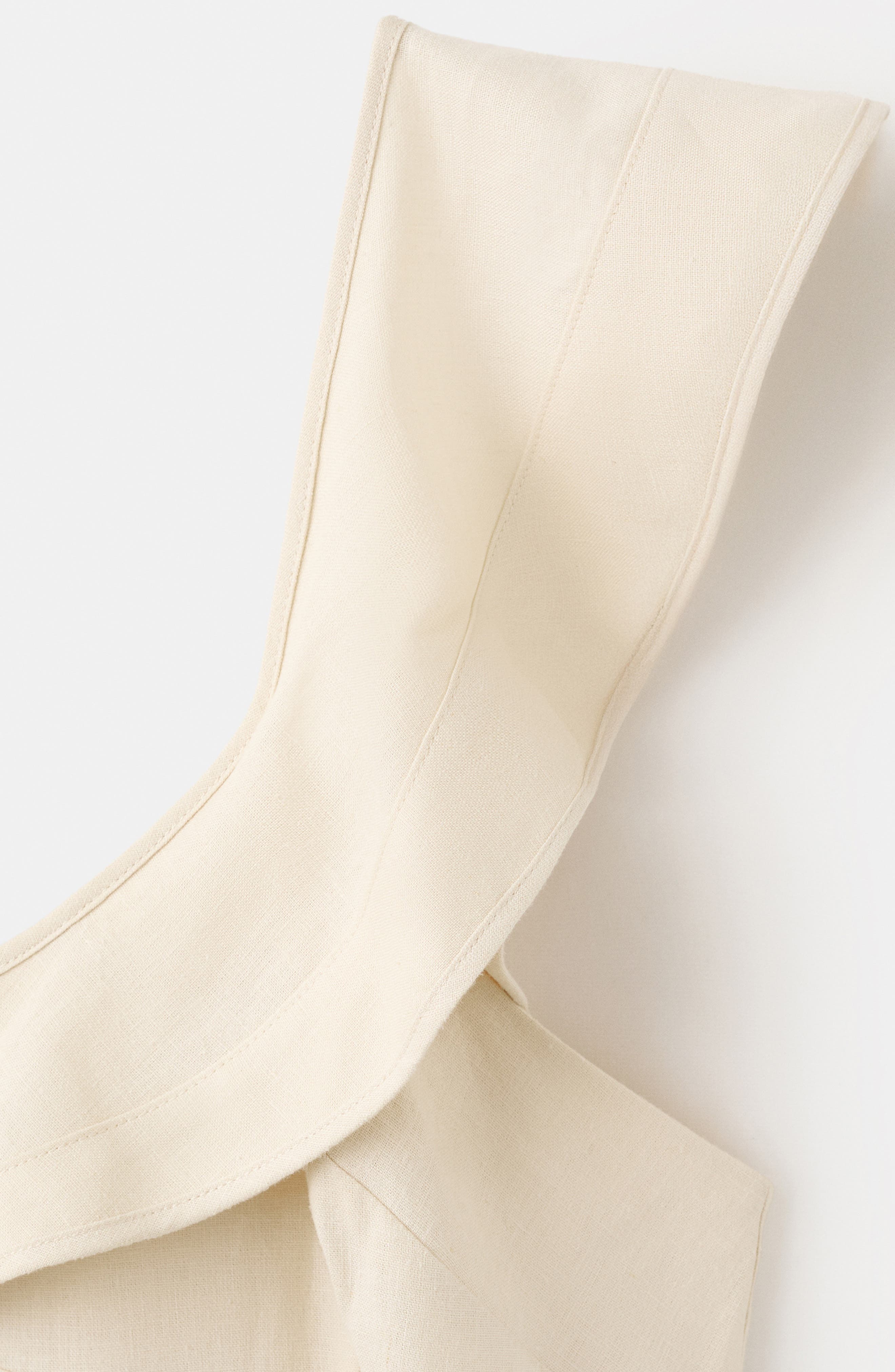 Ruffle Linen Blend Midi Dress - image 2