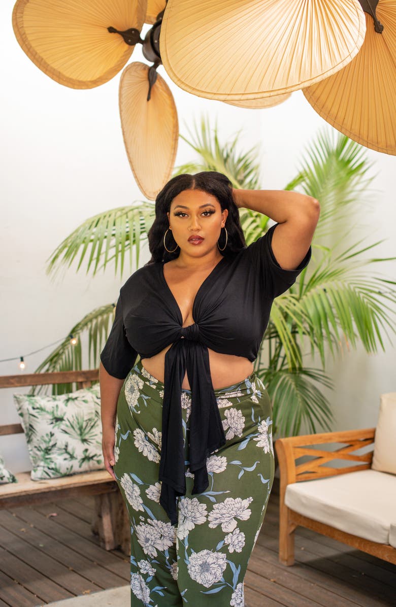 KIN by Kristine Tie Front Top, Alternate, color,