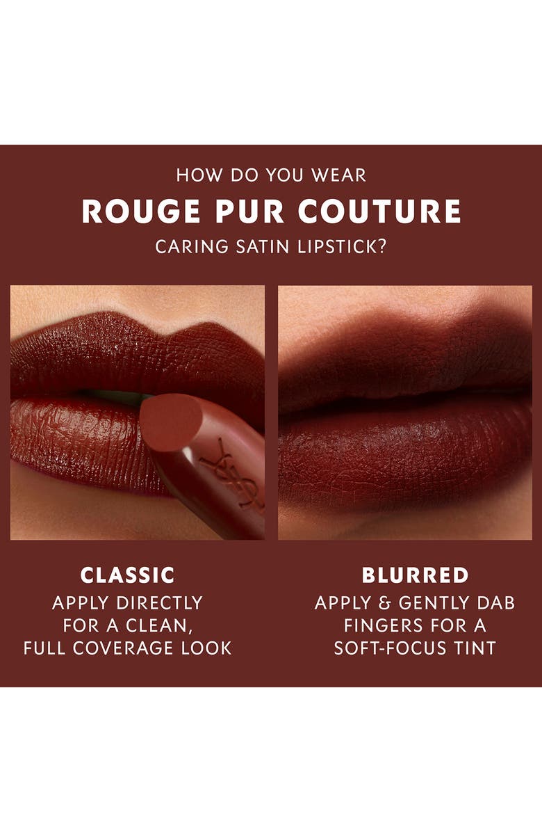 Yves Saint Laurent Rouge Pur Couture Caring Satin Lipstick with Ceramides, Alternate, color, N6 Unshy Cacao