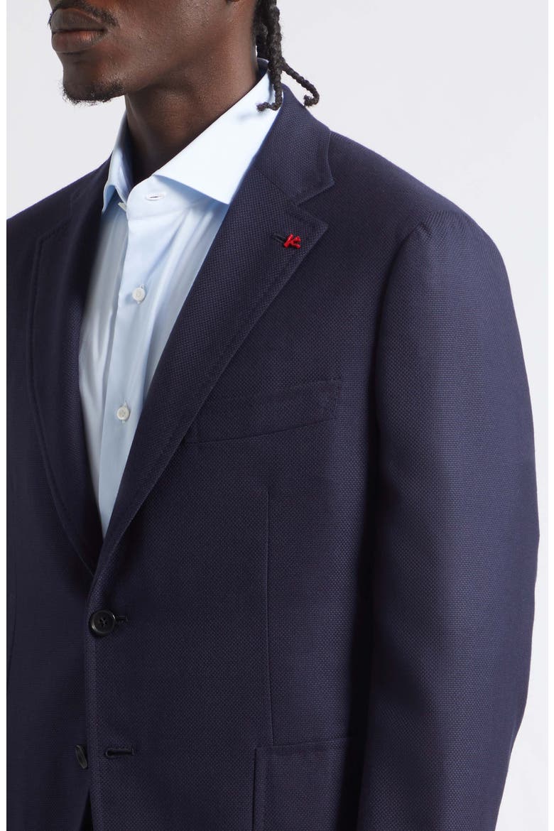 Capri Navy Wool Hopsack Blazer, Alternate, color, BLUE