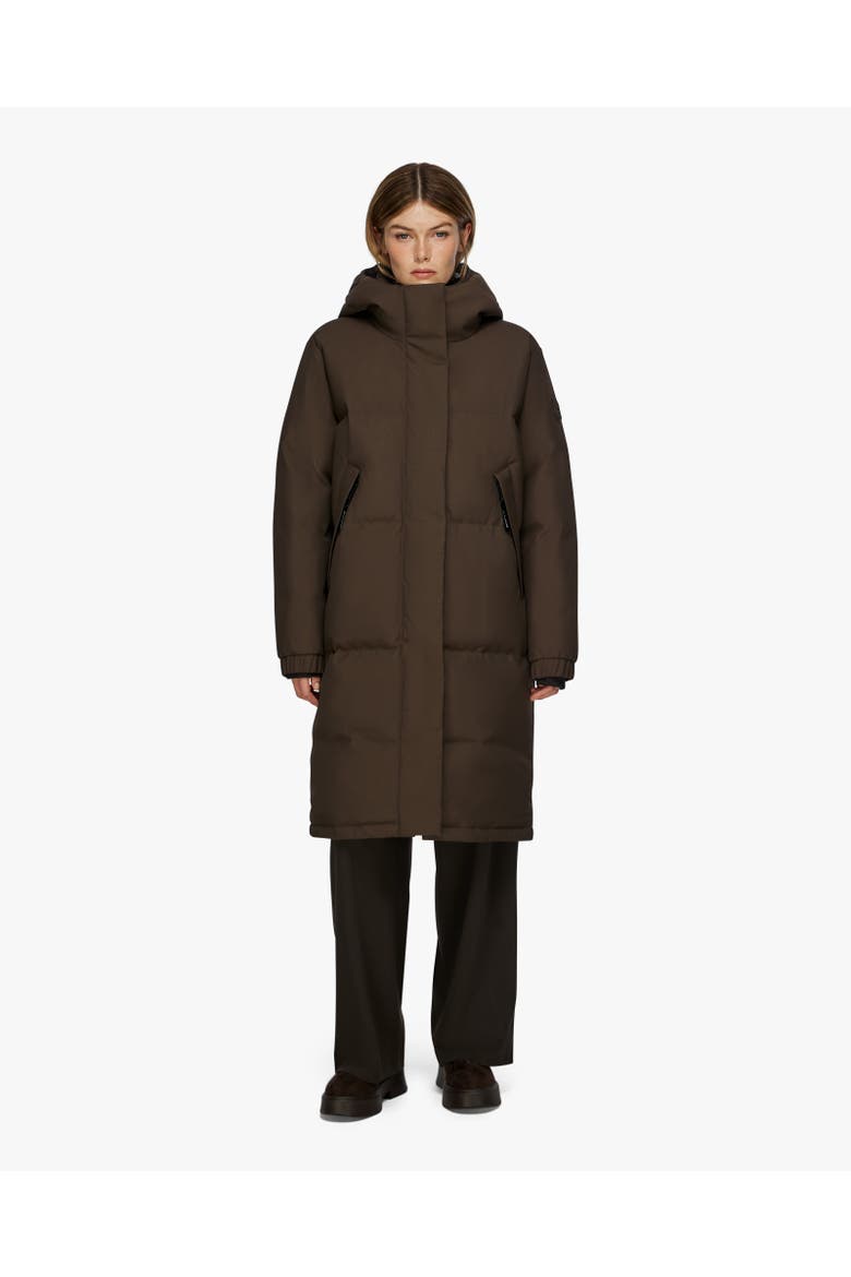 INES EDITION | Hooded Down Winter Jacket, Alternate, color, Alpine Bark