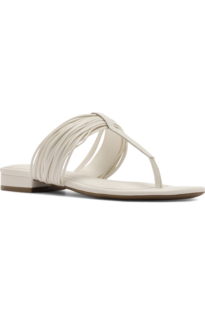 Arezzo Elani Sandal, Main, color, Cream White