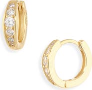 ARGENTO VIVO Cubic Zirconia Huggie Hoop Earrings