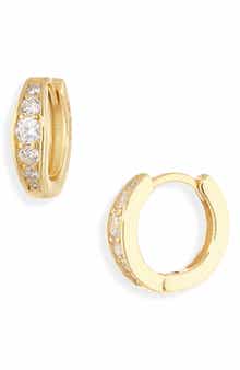 ARGENTO VIVO Cubic Zirconia Huggie Hoop Earrings