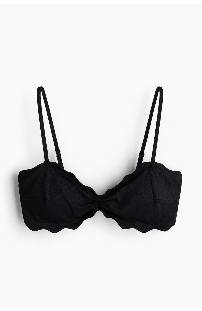 H&M Padded bikini top, Alternate, color, Black