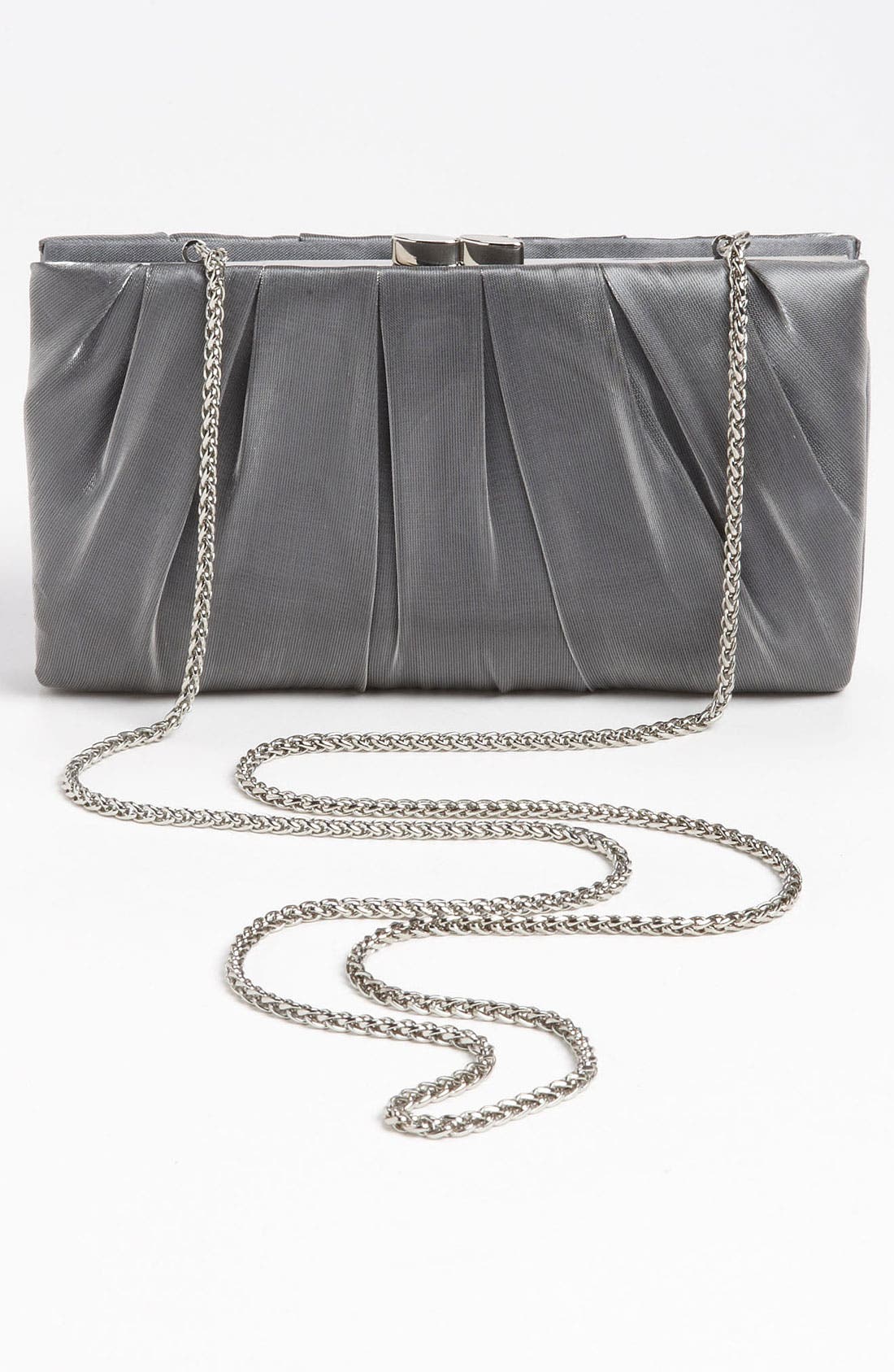 'Larry' Satin Clutch, Alternate, color, PEWTER