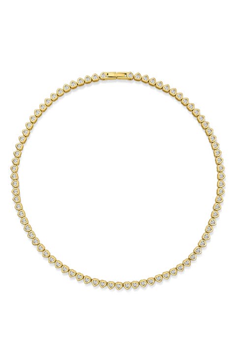 Heart Tennis Necklace