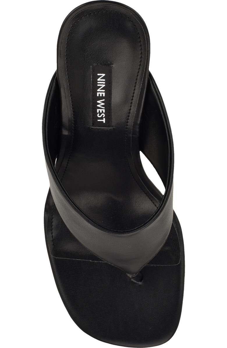 Nine West Presa Wedge Flip Flop, Alternate, color, Black/ Gold