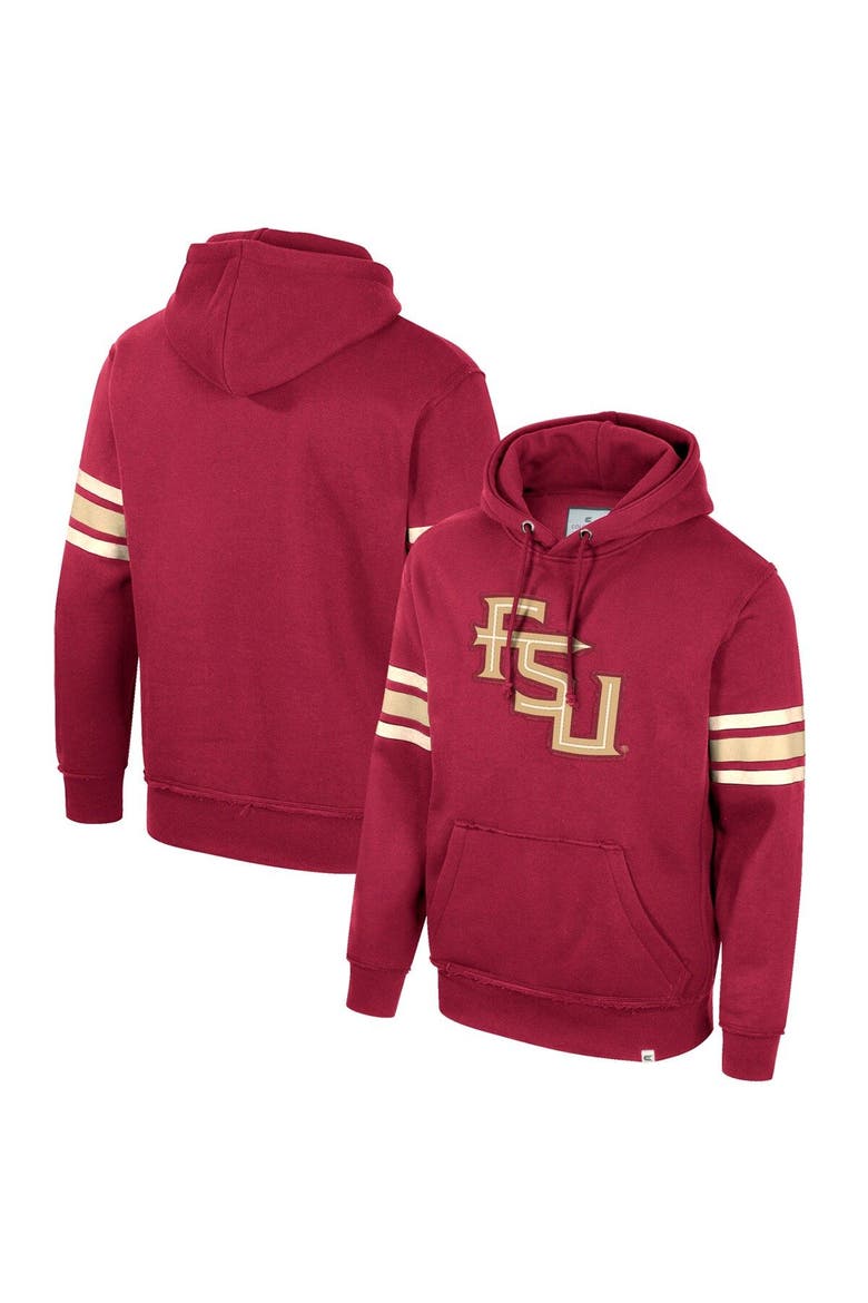 Men's Colosseum Garnet Florida State Seminoles Saluting Pullover Hoodie, Main, color, Garnet