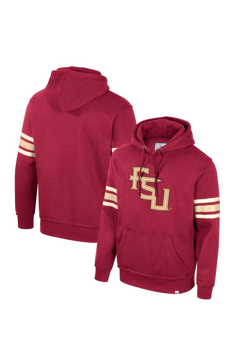COLOSSEUM Men's Colosseum Garnet Florida State Seminoles Saluting Pullover Hoodie, Main, color,