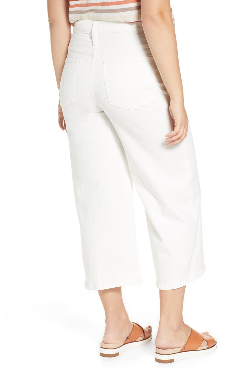 Crop Wide Leg Jeans, Alternate, color, TILE WHITE