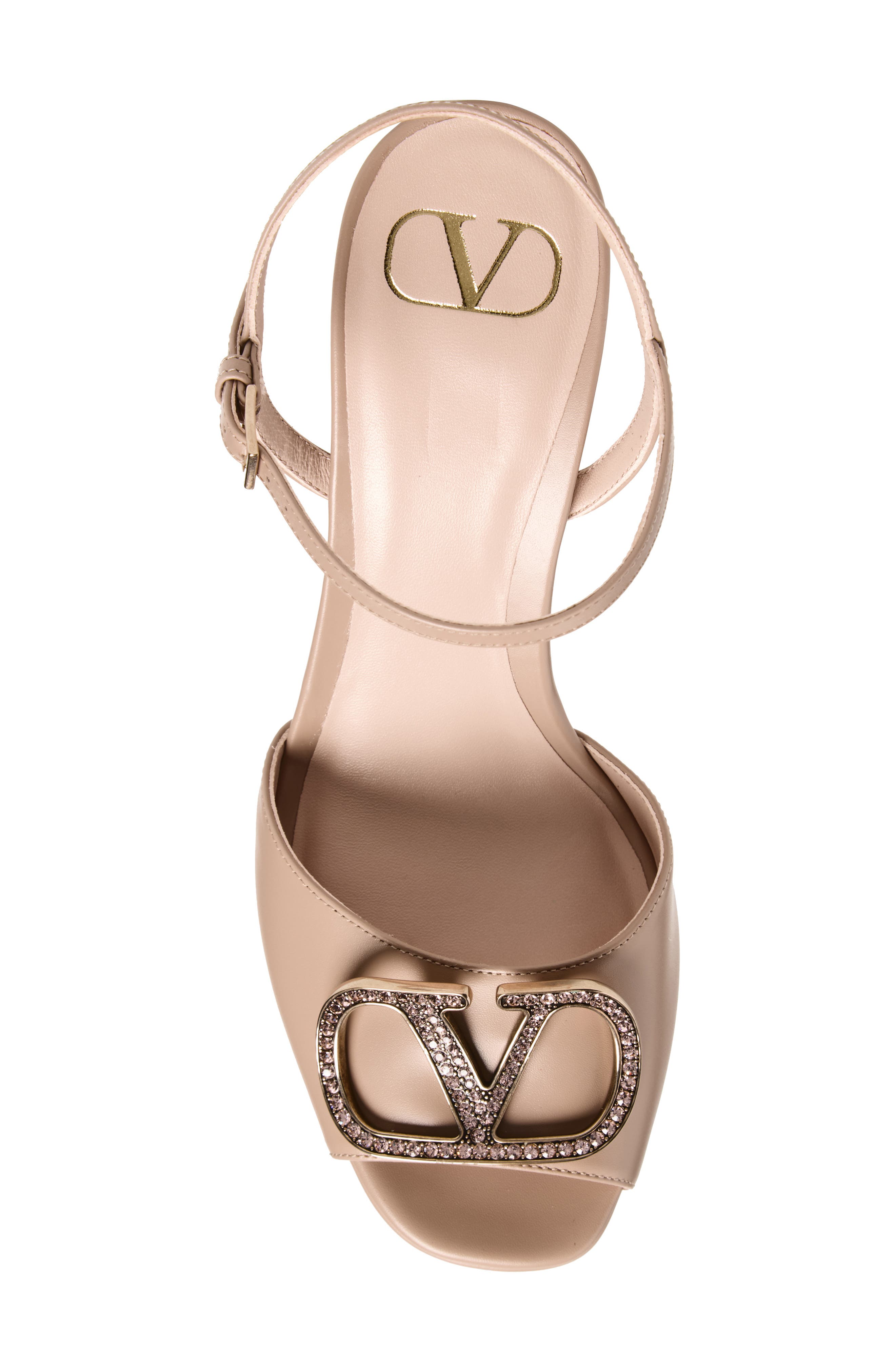 Rhinestone VLOGO Platform Sandal, Alternate, color, ROSE