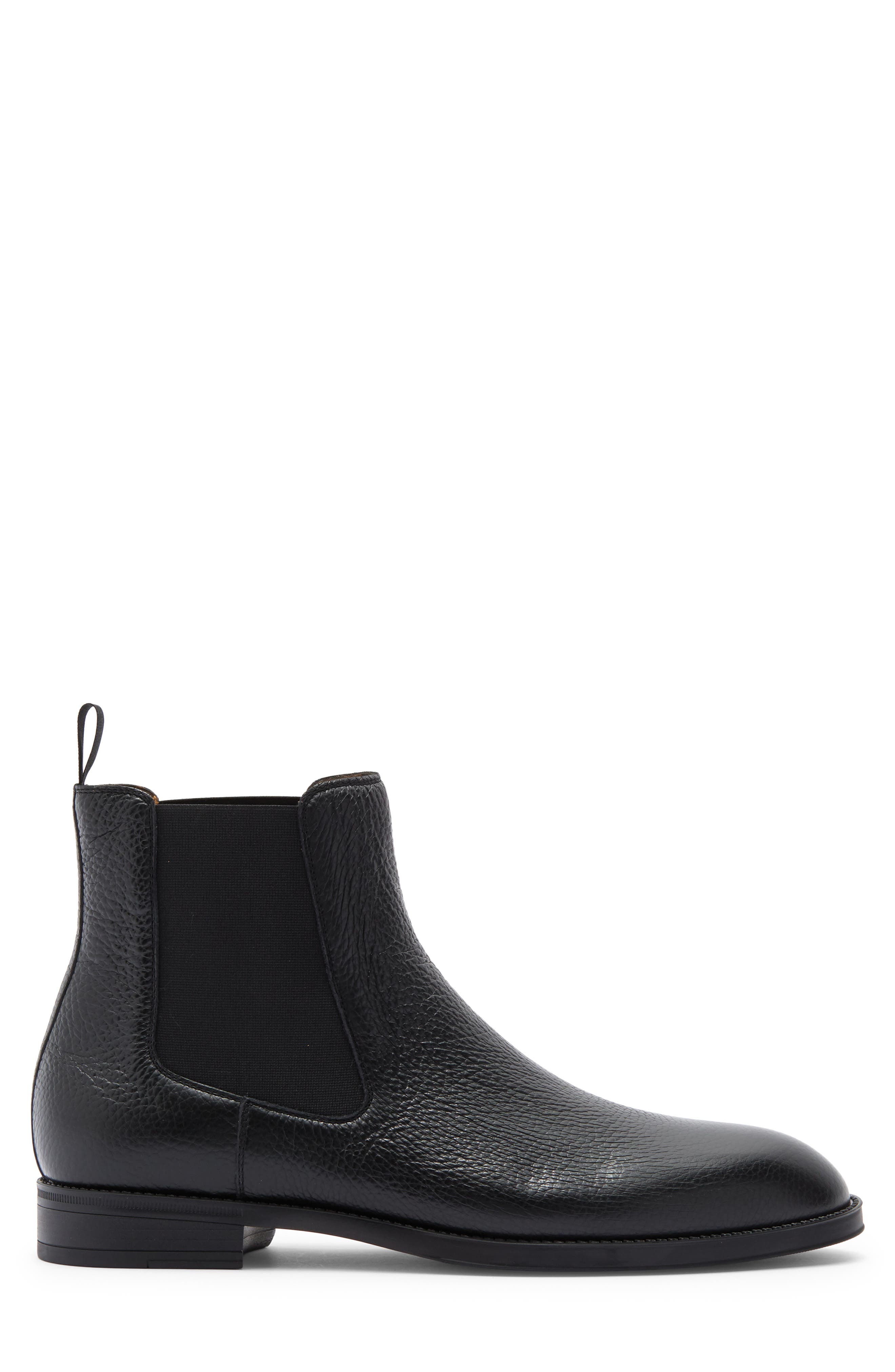 Magnanni Eddison Chelsea Boot, Alternate, color, Black Pebble