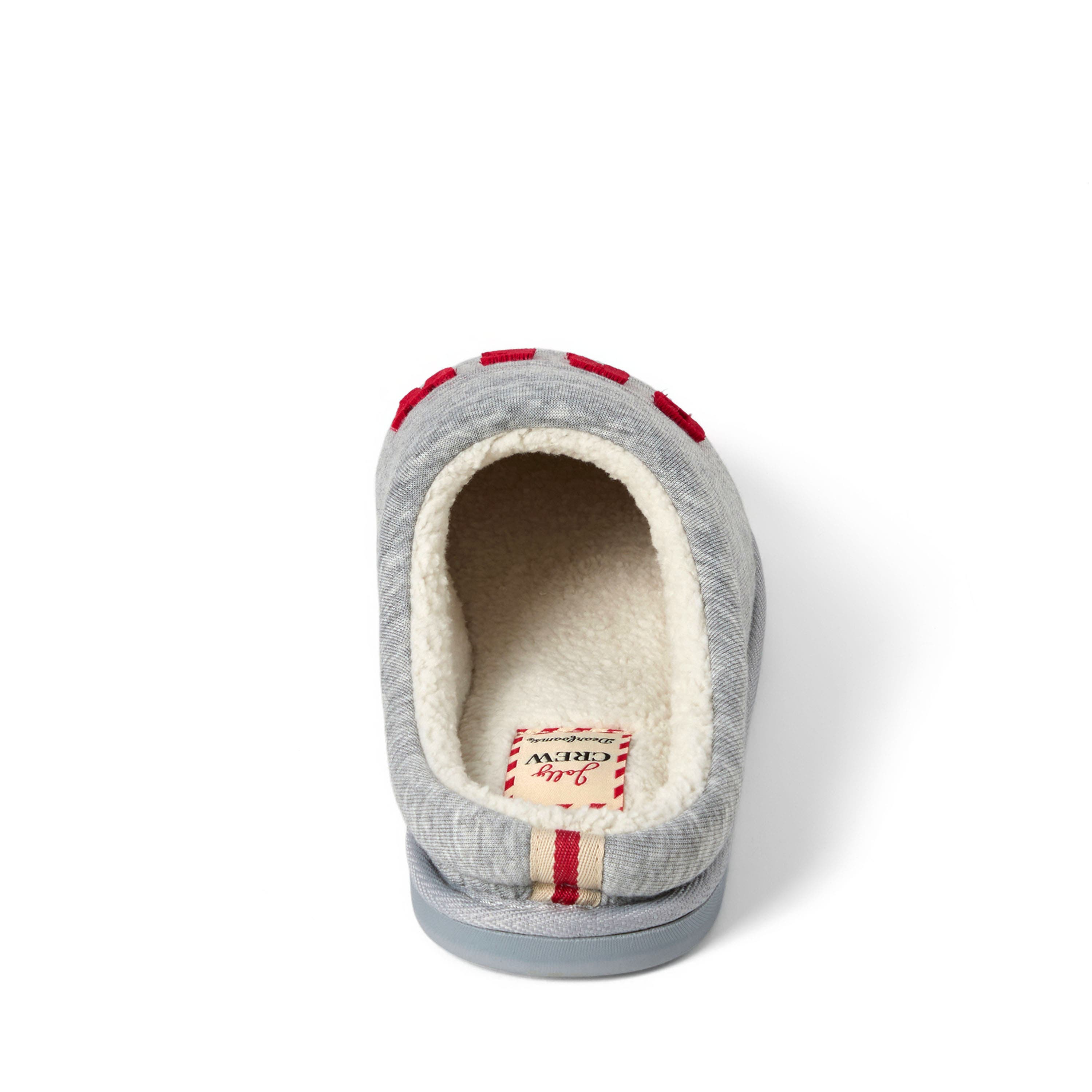Christmas Morning Crew Slippers, Alternate, color, LIGHT HEATHER GREY