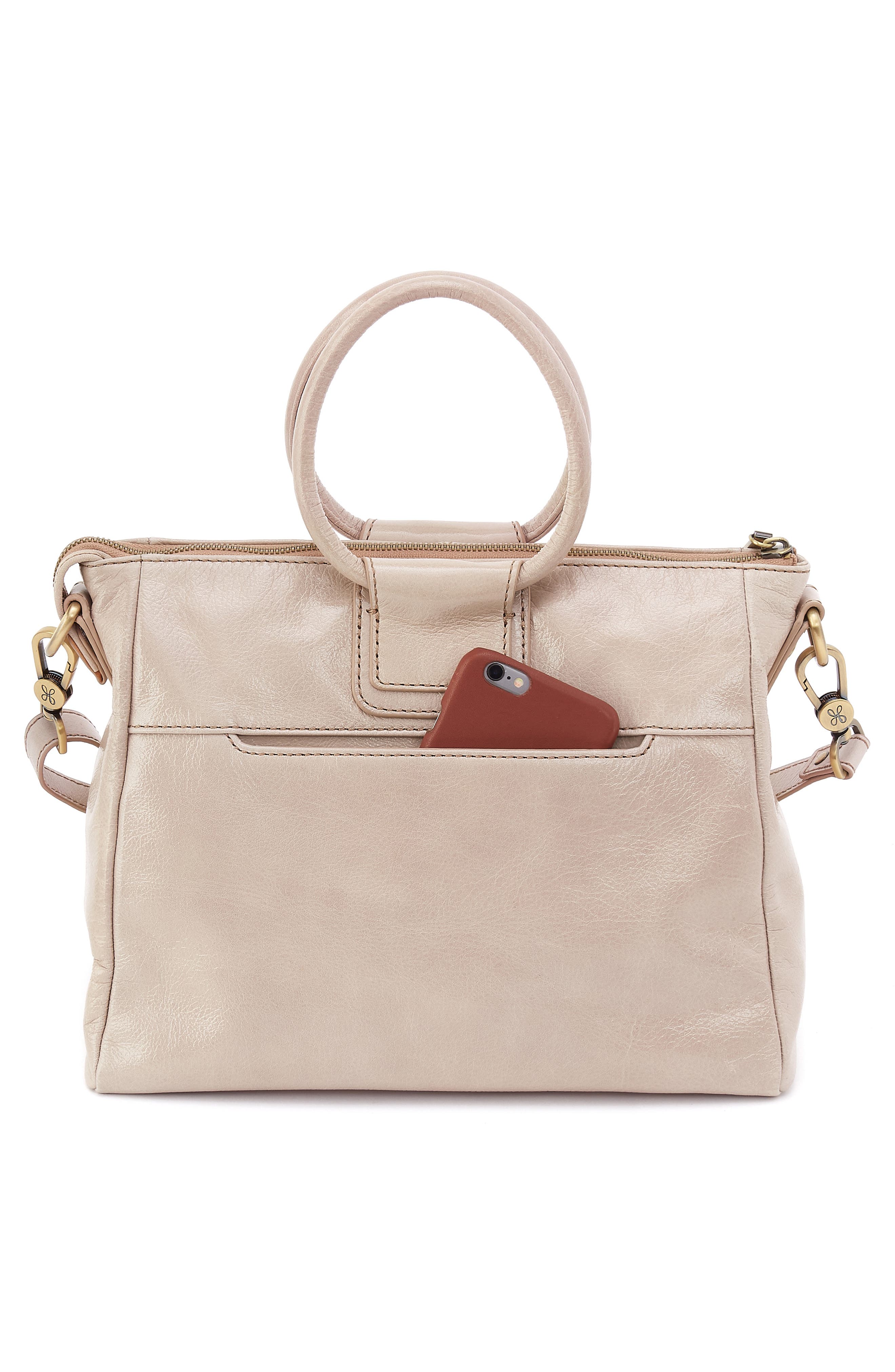 HOBO Sheila Medium Satchel Crossbody Bag, Alternate, color, Stone Gloss