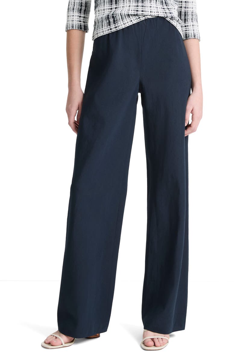 Vince Cotton Blend Wide Leg Pants, Main, color, Coastal Blue
