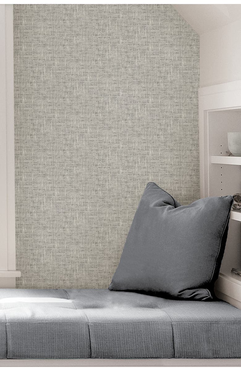 Grey Poplin Texture Peel & Stick Wallpaper
