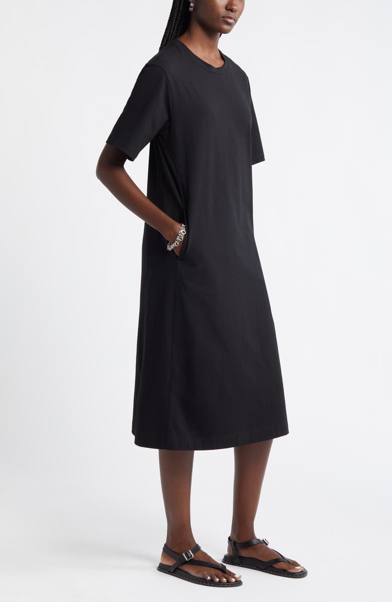 Stretch Cotton Midi T-Shirt Dress