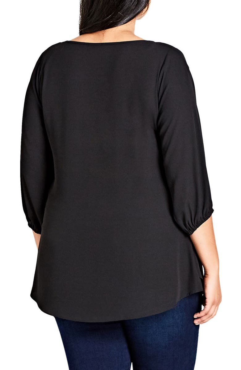 City Chic Sexy Fling Blouse, Alternate, color, 