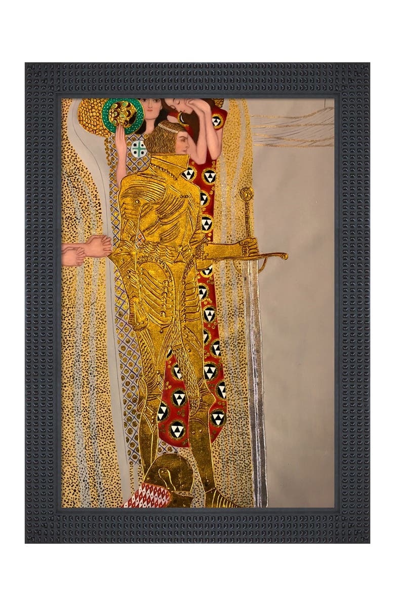 OVERSTOCK ART Beethoven Frieze, The Well-Armed Strong, Compassion and Ambition, 1902 (Luxury Line) - Framed Oil Reproduction of an Original Painting by Gustav Klimt, Main, color,