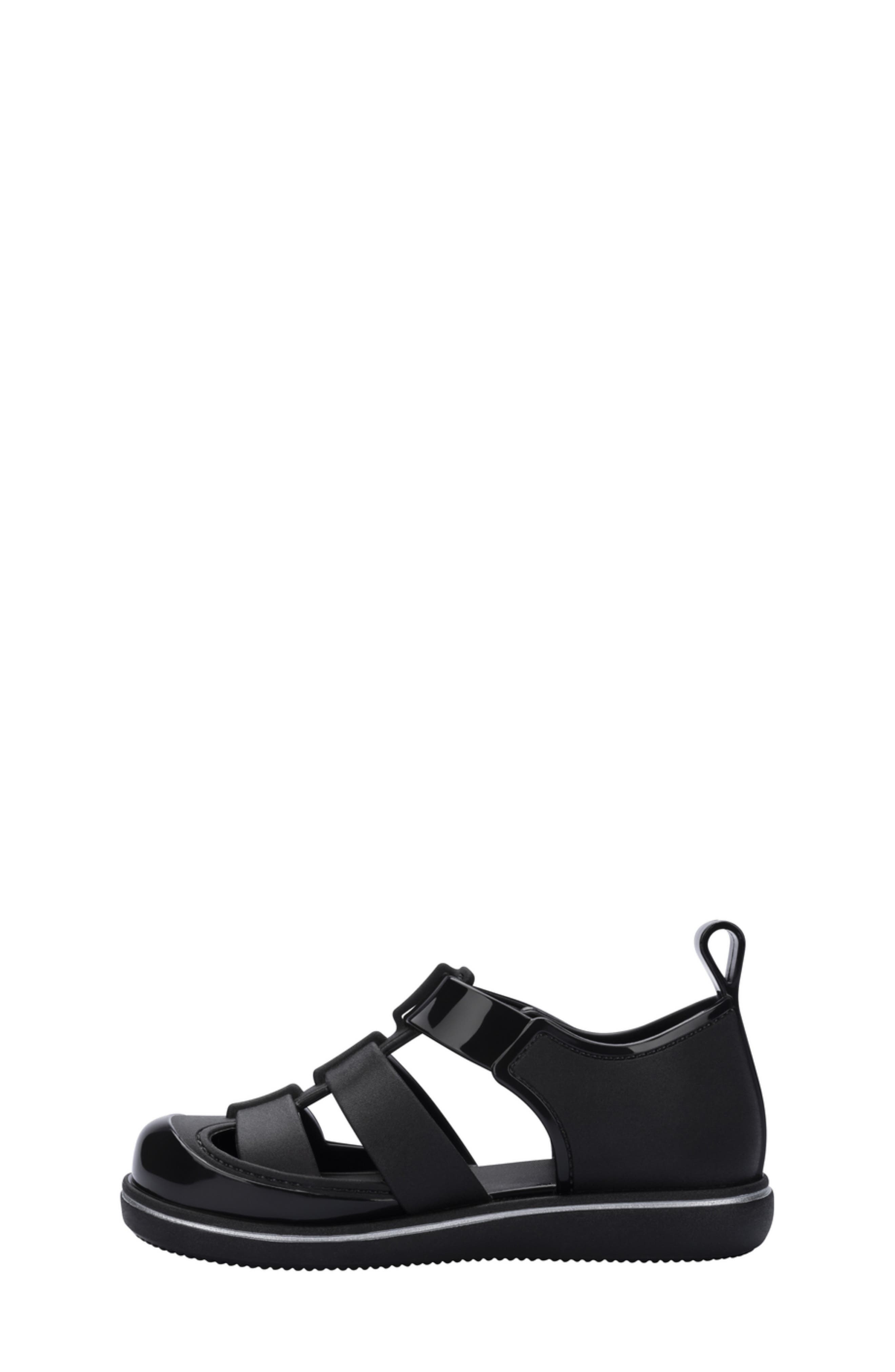 Mini Melissa Kids' Smash Jelly Sandal, Alternate, color, Black