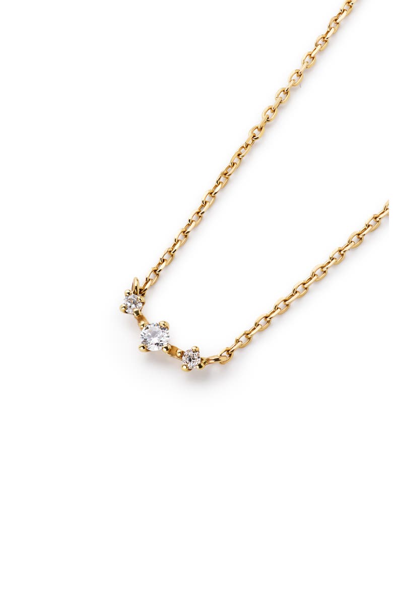 Diamond Necklace - Triple Diamond Necklace, Alternate, color, Gold