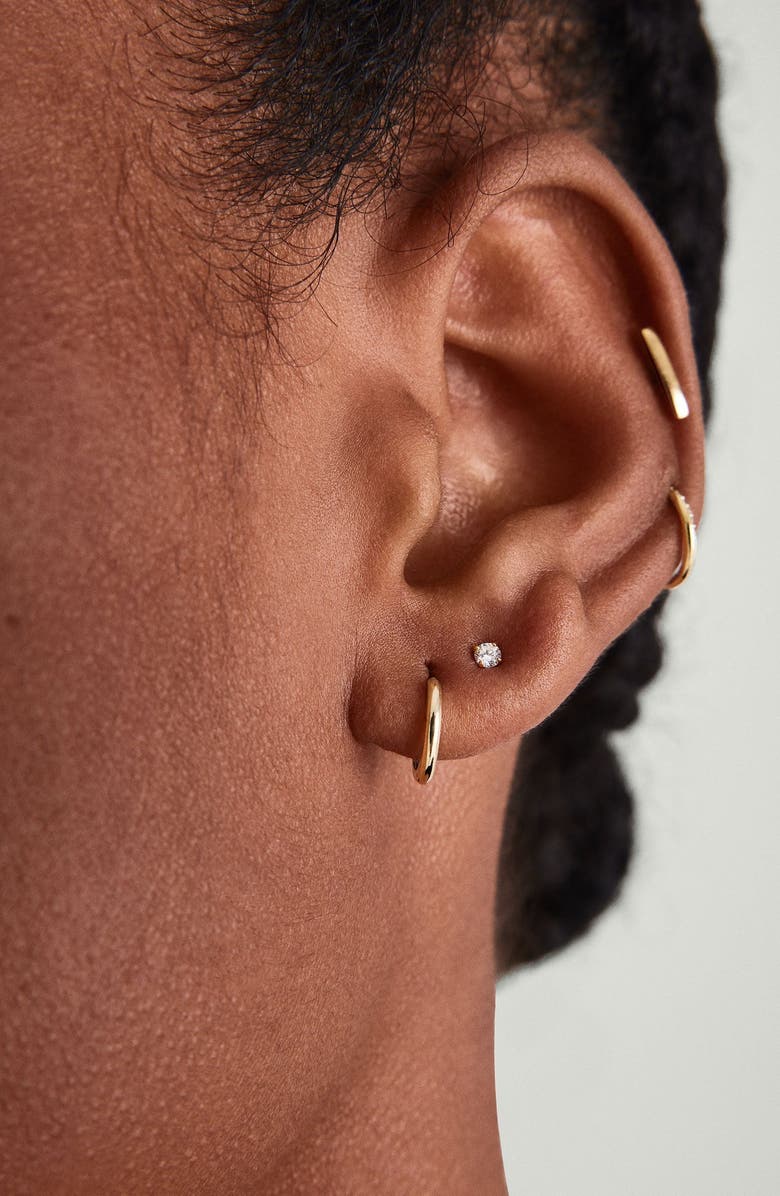 MEJURI Mini Single Hoop Earring, Alternate, color, 10K Yellow Gold