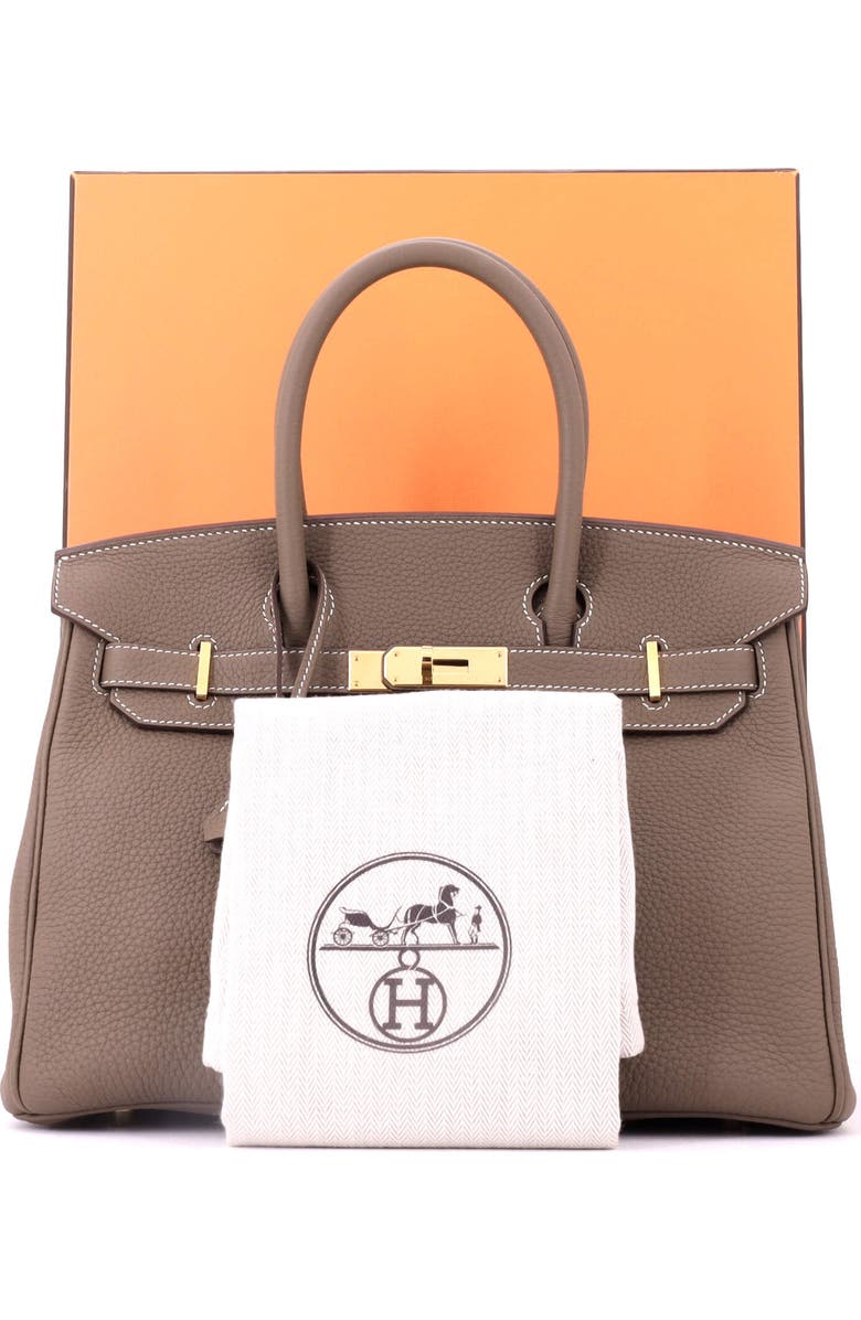 Pre-Owned Hermes Birkin Handbag Grey Togo with Gold Hardware 30, Alternate, color, Etoupe