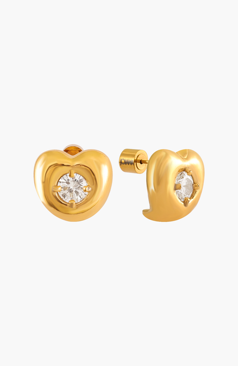 Lila Bubble Hearts Earrings