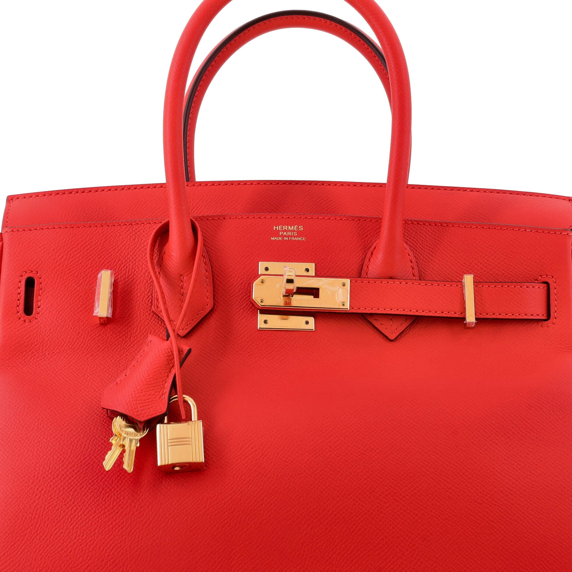 Pre-Owned Hermes Birkin Handbag Red Epsom with Gold Hardware 30, Alternate, color, Rouge Tomate