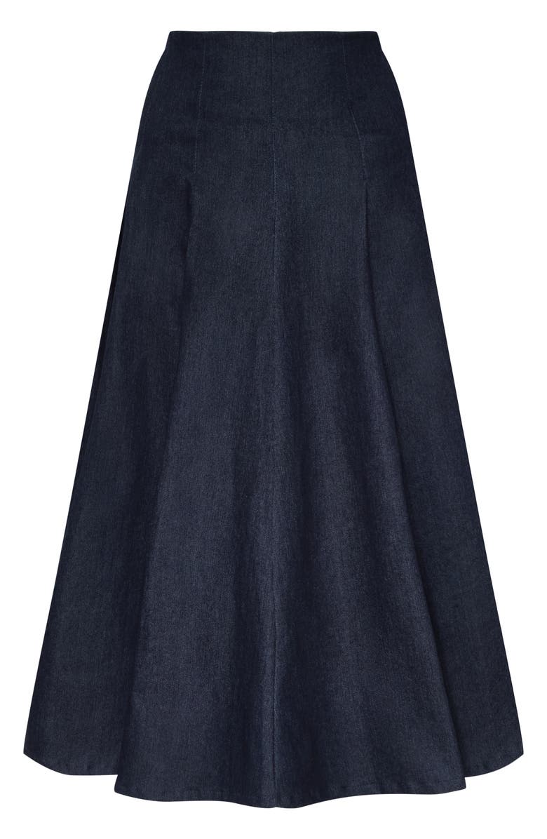 The Lulo Project Echo A-Line Denim Skirt, Alternate, color, Navy