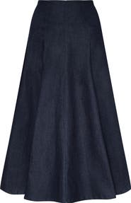 The Lulo Project Echo A-Line Denim Skirt