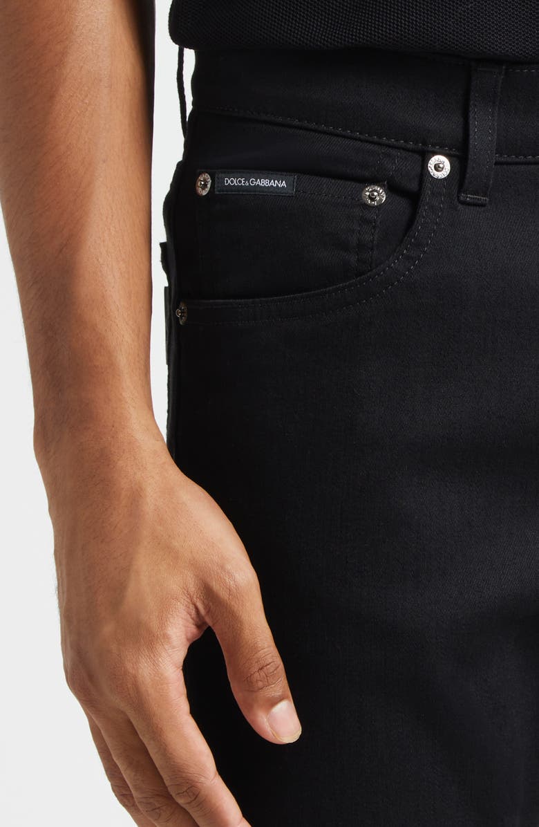Dolce&Gabbana Slim Fit Stretch Jeans, Alternate, color, S9001 Black