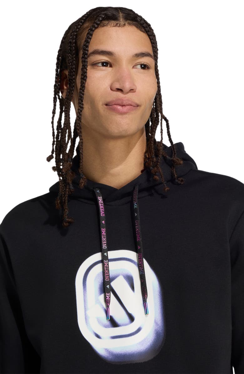 adidas x Overtime Don't Be A Fan Later Graphic Hoodie, Alternate, color, 