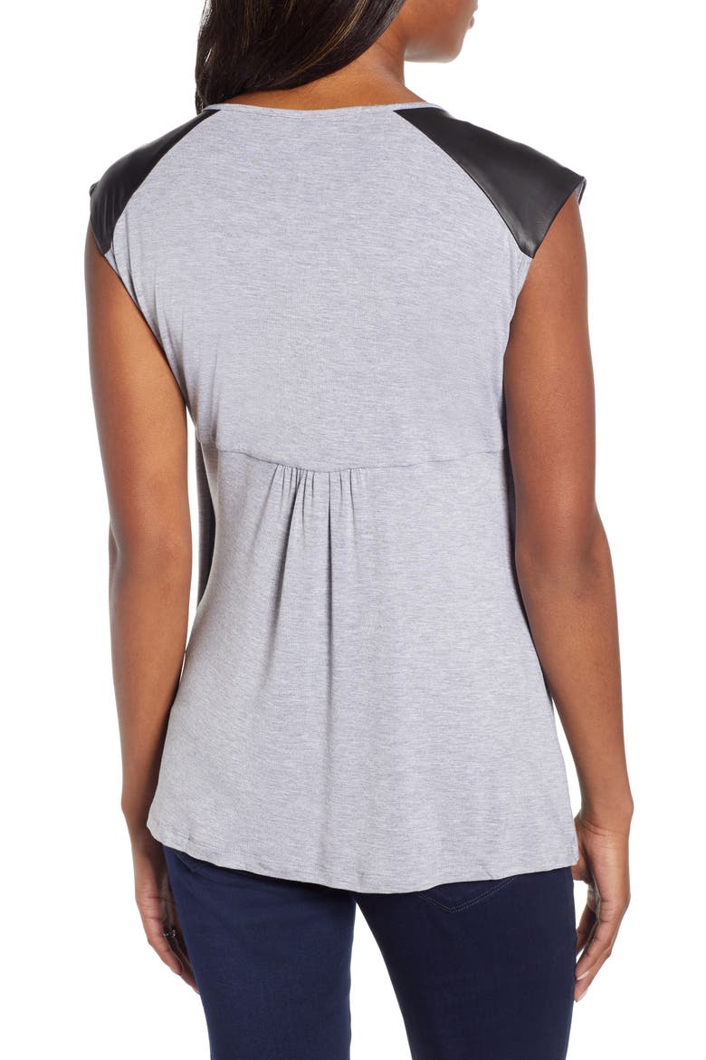 Petal Maternity/Nursing Top, Alternate, color, GREY