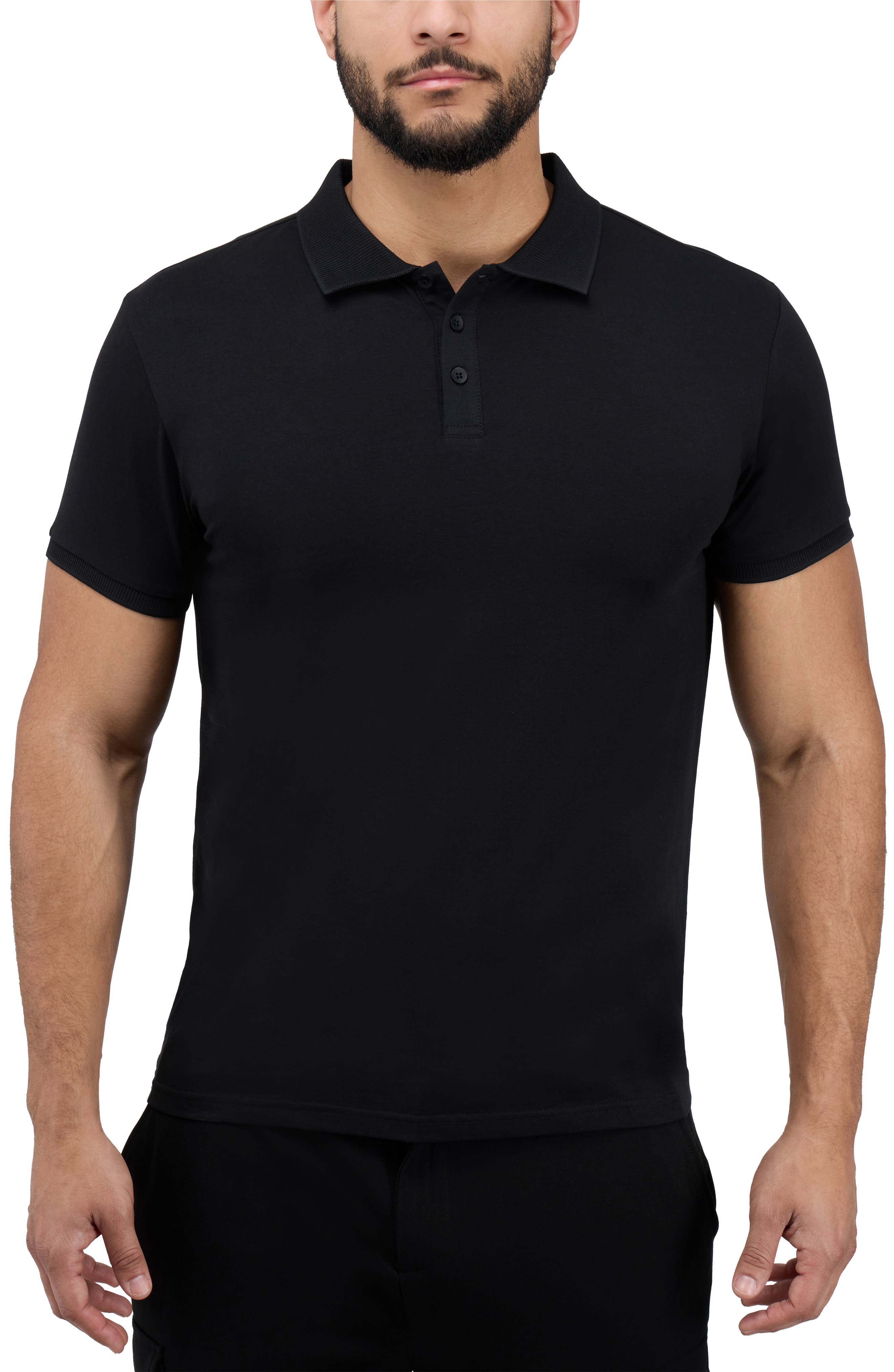 XRAY Stretch Cotton Rib Polo