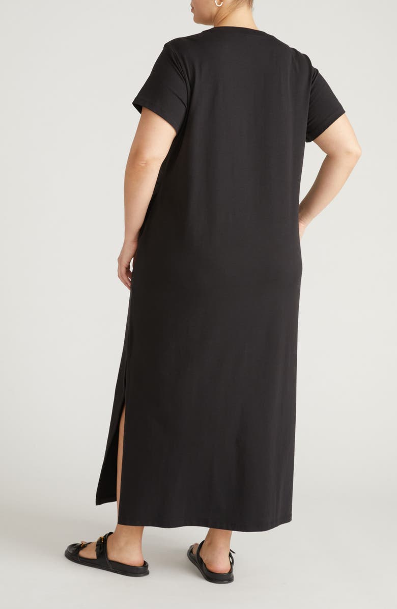 Universal Standard Halie Maxi T-Shirt Dress, Alternate, color, Black