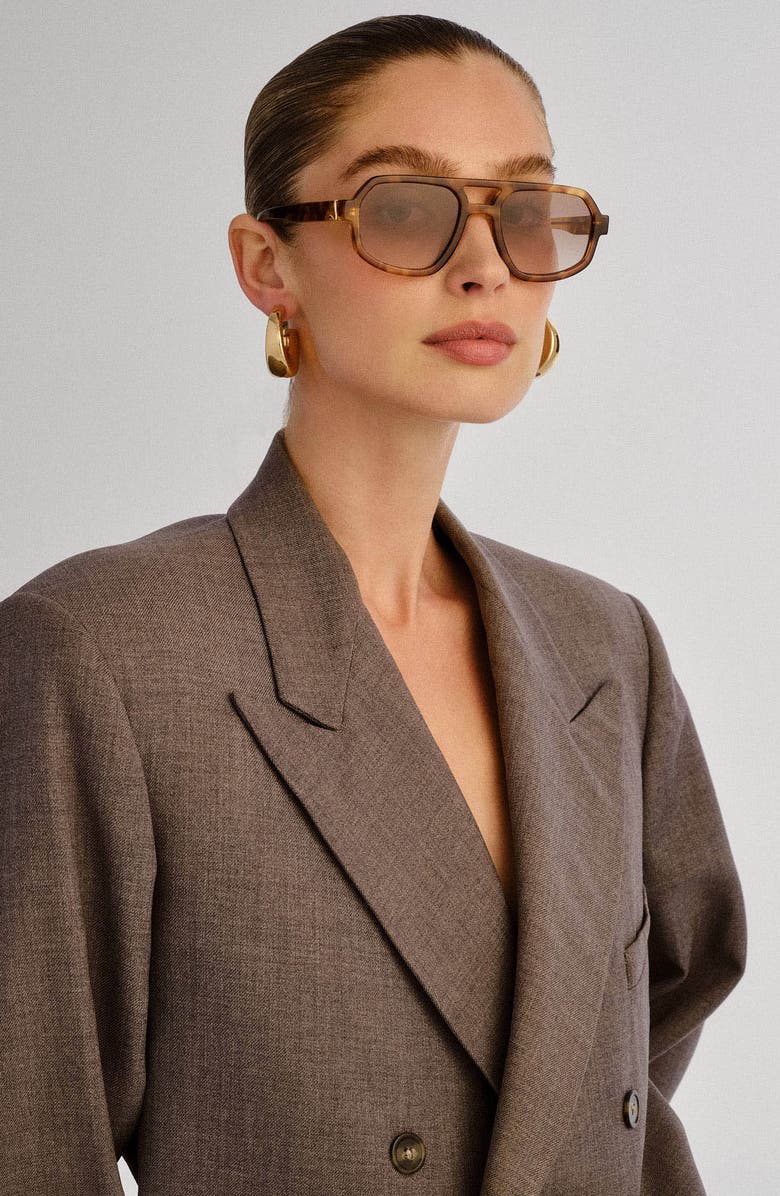 LUV LOU The Banks 53mm Gradient Aviator Sunglasses, Alternate, color, 