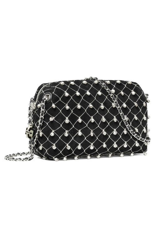 Tory Burch Fleming Bell Soft Suede Crossbody Bag In Black