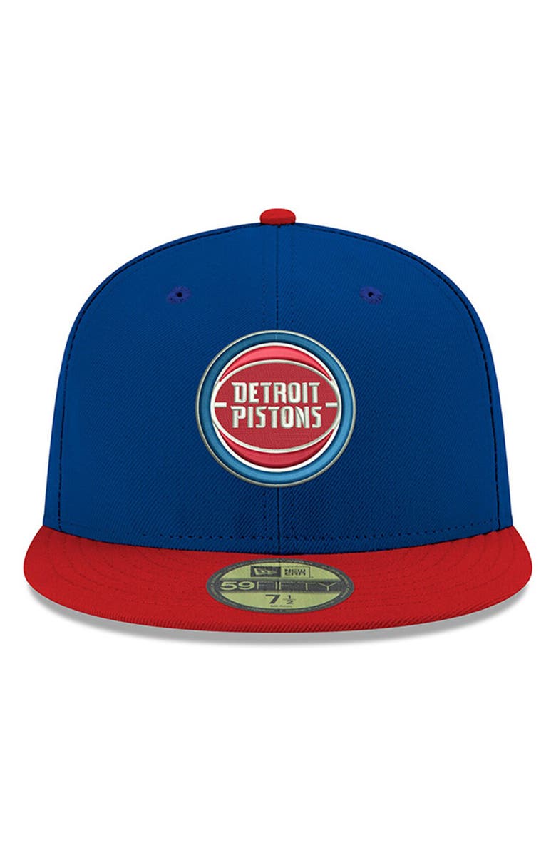 New Era Men's New Era Blue Detroit Pistons Official Team Color 2Tone 59FIFTY Fitted Hat, Alternate, color, Blue